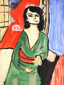Гарьянова Полина, 10 лет, А. Матисс Алжирская женщина, б., гуашь, ДХШ №1, г. Астрахань