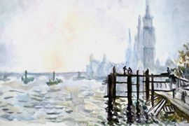 Гизатуллина Ралина, 17 лет, К. Моне Здание Парламента, б., акварель, ДШИ №5, г. Астрахань
