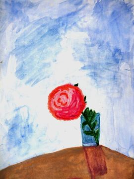 Говорухина Ульяна, 10 лет, М. А. Врубель Роза, б., акварель, ДШИ, г. Серафимович