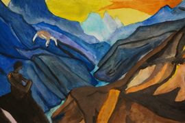 Иванникова Алена, 13 лет, Н.К. Рерих Приказ учителя, б., гуашь, ДХШ №2, г. Липецк