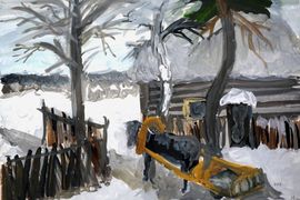 Кащенко Мария, 12 лет, К.А. Коровин Зимой, б., гуашь, ДХШ №2, г. Липецк