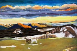 Пшеничный Кирилл, 13 лет, Р. Кент Весенняя лихорадка, б., гуашь, ДХШ №2, г. Липецк