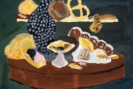 Самылина Анастасия, 13 лет, И.И. Машков Снедь московская. Хлебы, б., гуашь, ДШИ, п. Октябрьский, Волгоградская обл.