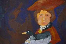 Сергиенко Алексей,9 лет, Я.Г. Кейп, Мальчик с гусем, б., гуашь, Изостудия Фантазер, г. Киров