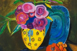 Бондаренко Ирина, 12 лет, М. Савьян Пионы, б., акрил, ДХШ №2, г.Казань