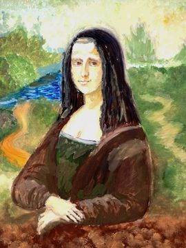 Гиленко Марианна, 12 лет Л. Да Винчи Мона Лиза, б., гуашь, ДШИ, г.Новошахтинск