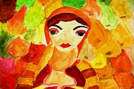 Петрова Маргарита, 10 лет, В. Димитров-Мастер Девушка, б., акварель, Болгария