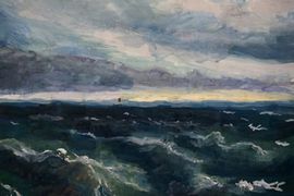Плесовских Екатерина, 14 лет, И.К. Айвазовский Черное море, б., гуашь, ДШИ №2, г. Астрахань
