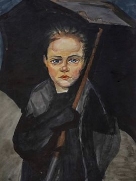 Радул Дарья, 15 лет, К.М. Мороз Дождевой зонтик, б., акварель, ДХШ, г. Мурманск