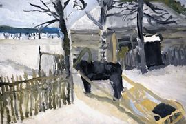Румянцева Александра, 11 лет, К.А. Коровин Зимой, б., гуашь, ДХШ №2, г.Липецк
