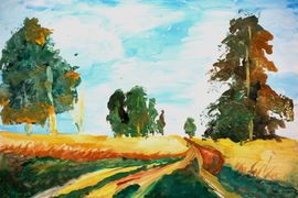 Тараканова Валерия, 12 лет, И.И. Шишкин Рожь, б.. гуашь, ДШИ, р.п.Нововаршавка, Омская обл.