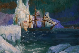 Федоровская Арина, 13 лет, И.К. Айвазовский Айсберги.Ледяные горы, б., гуашь, ДХШ №2, г.Набережные Челны