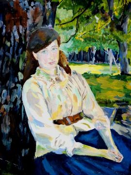 Дырина Юлия, 13 лет, В.А. Серов Девушка, освещенная солнцем, б., гуашь, ДХШ№3, г. Пенза