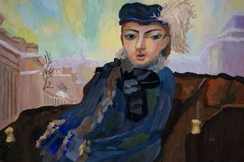 Зверева Виктория, 11 лет, И.Н. Крамской Неизвестная, б., гуашь, ДХШ, г. Североморск, Мурманская обл.