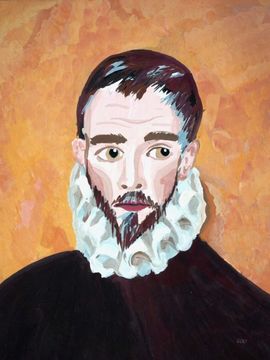 Знадович Валерия, 11 лет, Эль Греко Портрет неизвестного, б., гуашь, ДХШ, г. Североморск, Мурманская обл.