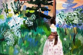 Козловцева Мария, 12 лет, В.Э. Борисов-Мусатов, Весна, б., гуашь, ВОДХГ, г. Волгоград