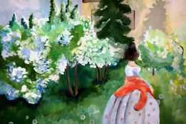 Кондратова Анастасия, 15 лет, В.Э. Борисов-Мусатов, Весна, б., гуашь, ДХШ, г. Волгодонск, Ростовская обл