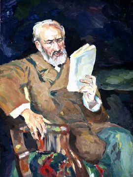 Коробцева Карина, 13 лет, В.И. Суриков Портрет доктора А. Д. Езерского, б., гуашь, ДХШ №3, г. Пенза