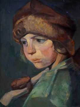 Лукьянец Яна, 13 лет, А. Г. Венецианов Захарка, тон. б., гуашь, ДХШ, г. Пенза