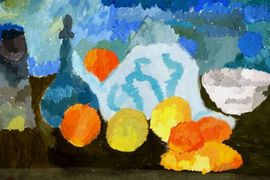 Пермякова Ксения, 8 лет, П. Сезанн Фрукты, б., гуашь, Изостудия Фантазер, г. Киров