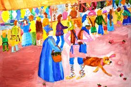 Богачева Дарья, 12 лет, Сказка о попе и работнике его Балде, б., гуашь, ДХШ №1, г. Астрахань