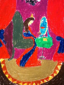 Будняк Вероника, 8 лет, Свет мой, зеркальце, скажи, б., пастель, ВОДХГ, г. Волгоград