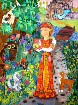 Вахина Юля, 10 лет, Вот он-цветочек аленький, б., смеш.тех., ДШИ №5, г. Ярославль