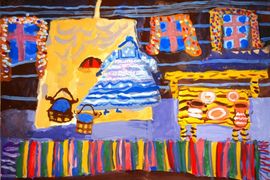 Выскуб Маша, 6 лет,Снегурочка, б., гуашь, ВОДХГ, г. Волгоград