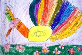 Ильина Даша, 5 лет, Жар-птица, б., смеш.тех., ВОДХГ, г. Волгоград