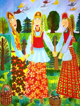 Киселева Анастасия, 11 лет, Сказка о царе Салтане, б., гуашь, ВОДХГ г. Волгоград
