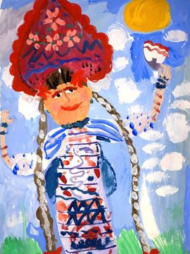 Кондрашова Кристина, 6 лет, Царевна Несмеяна, б., гуашь, ВОДХГ г. Волгоград