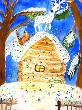 Луткина Анастасия, 9 лет, Серебряное копытце, б., гуашь, ДХШ №3, г. Пенза