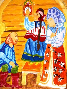 Макеева Саша, 11 лет, Царевна Несмеяна, б.,гуашь, ДШИ, г. Новошахтинск, Ростовская обл.