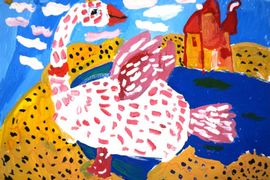 Мороз Арина, 5 лет, Царевна-Лебень, б., гуашь, ВОДХГ г. Волгоград