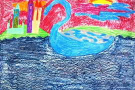 Ракитина Ирина, 9 лет, Лебедь, б., пастель, ВОДХГ, г. Волгоград
