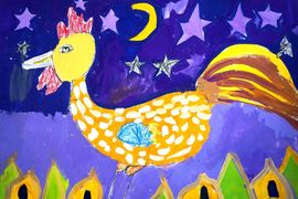 Ртищева Ольга, 6 лет, Золотой Петушок, б., смеш.тех., ВОДХГ, г. Волгоград