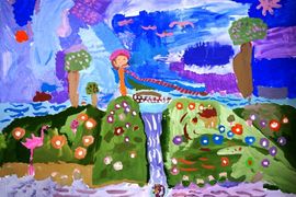 Санджапова Софи, 6 лет, Василиса Прекрасная и Тридевятое царство, б.,гуашь, ВОДХГ, г. Волгоград