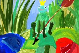 Фролова Алиса, 8 лет, Царевна-лягушка, б., гуашь, ВОДХГ, г. Волгоград