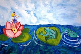 Кубанейшвили Яна, 10 лет, Дюймовочка, б., гуашь, ВОДХГ, г. Волгоград