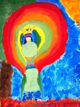 Мураховская Ева, 7 лет, Радуга-дуга, б.,гуашь, ВОДХГ, г. Волгоград