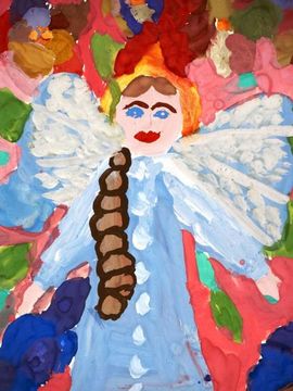 Наливайко Полина, 7 лет, Царевна-Лебедь, б., гуашь, ДШИ, г. Новошахтинск, Ростовская обл.