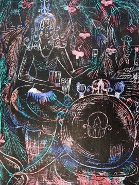 Настаченко Екатерия, 14 лет, Мир, придуманный не мной, б., граттаж, ДШИ, г. Новошахтинск, Ростовская обл.