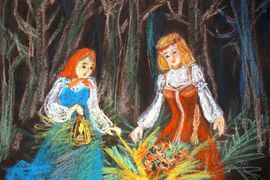 Обухова Марта, 12 лет, Аленький цветочек, б., пастель, ДХШ №2. г. Липецк
