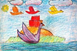 Позняк Дарья, 7 лет, Царевна лебедь, б., смеш.тех., Светлоярская ДШИ, Волгоградская обл.