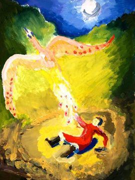 Бунин Роман, 12 лет, Конек-горбунок, б., гуашь, ДХШ №2. г. Липецк