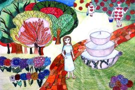 Симонян Аня, 13 лет, Алиса, б., смеш. тех. ,ВОДХГ, г. Волгоград