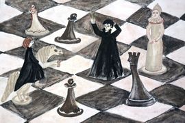 Спиридонова Маргарита, 9 лет, Шахматная партия, б., смеш.тех., г. Волгоград