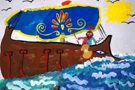 Туркин Всеволод, 6 лет, Одиссей, б., гуашь, ВОДХГ, г. Волгоград