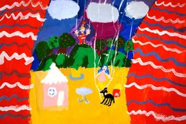 Ховаева Лиза, 7 лет, Домик Мальвины, б.. гуашь, ВОДХГ, г. Волгоград