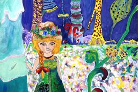 Черкасова Аня, 12 лет, Хозяйка Медной горы, б., смеш.тех., ДХШ №2. г. Липецк